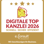 e-Consult Siegel 2026, Digitale Top Kanzlei 2026 RA Jörg Streichert